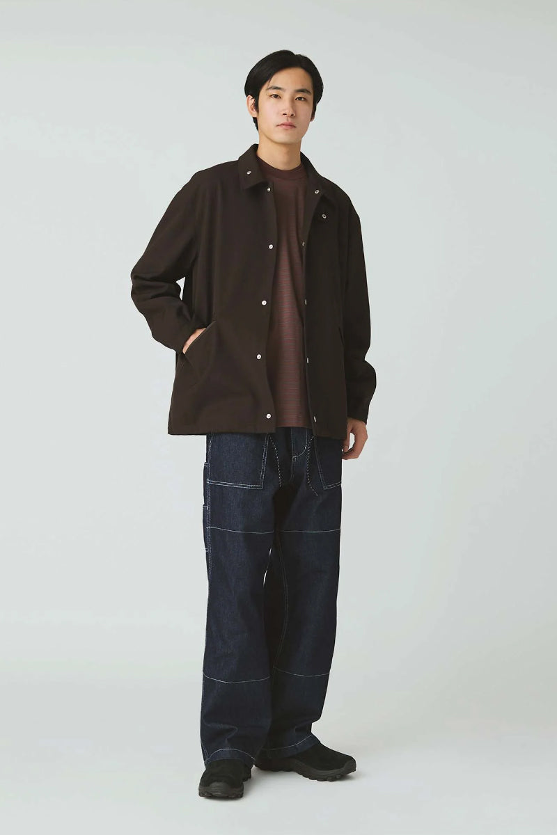 Hybrid Wool Coach Jacket - Dark Brown
