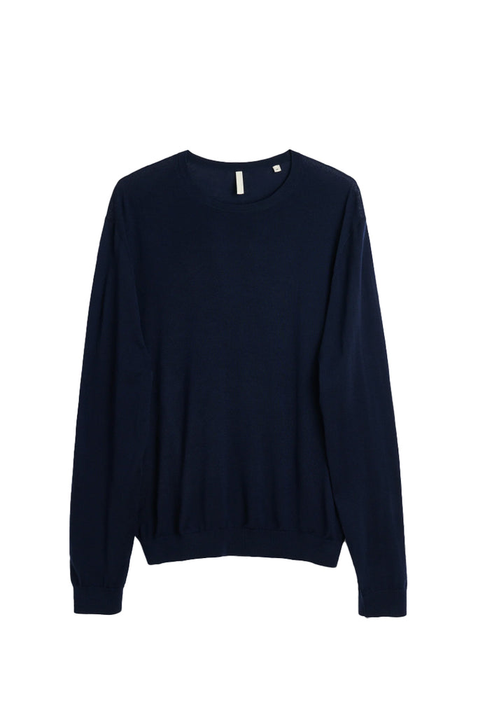 Merino Crew Knit - Navy