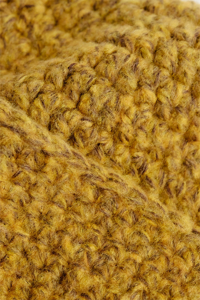 Crochet Hat - Mustard Melange