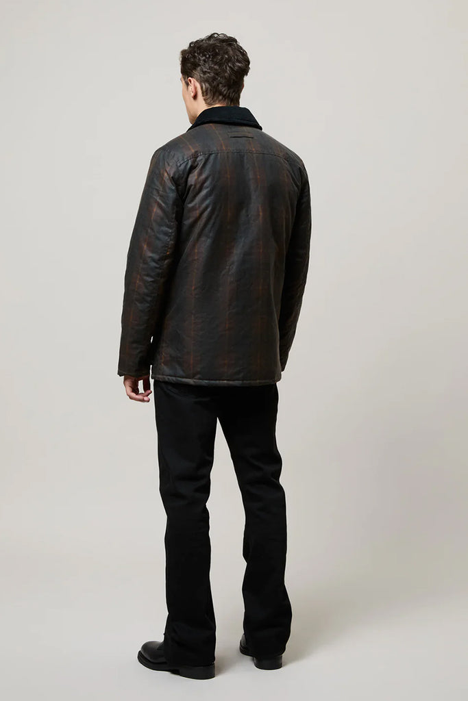 Curtis Wax Jacket - Brown Tartan