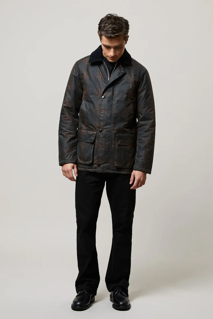 Curtis Wax Jacket - Brown Tartan