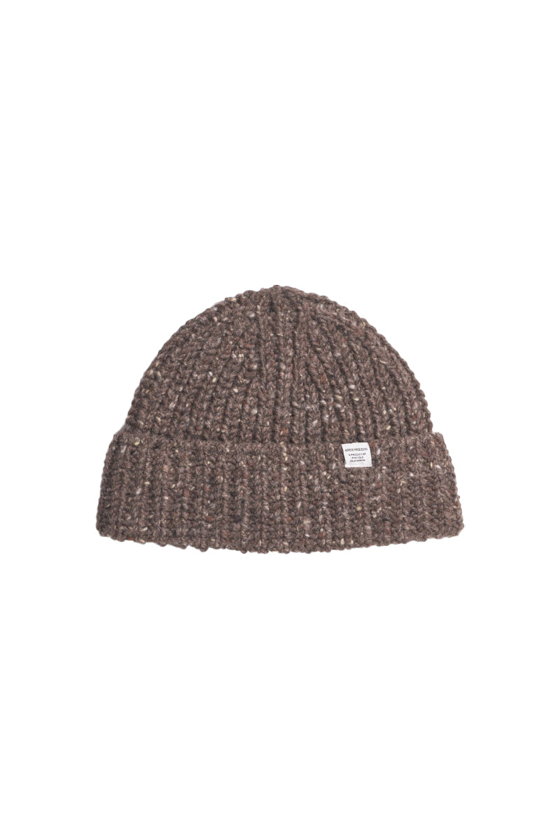 Daniel Donegal Rib Beanie - Seal Brown