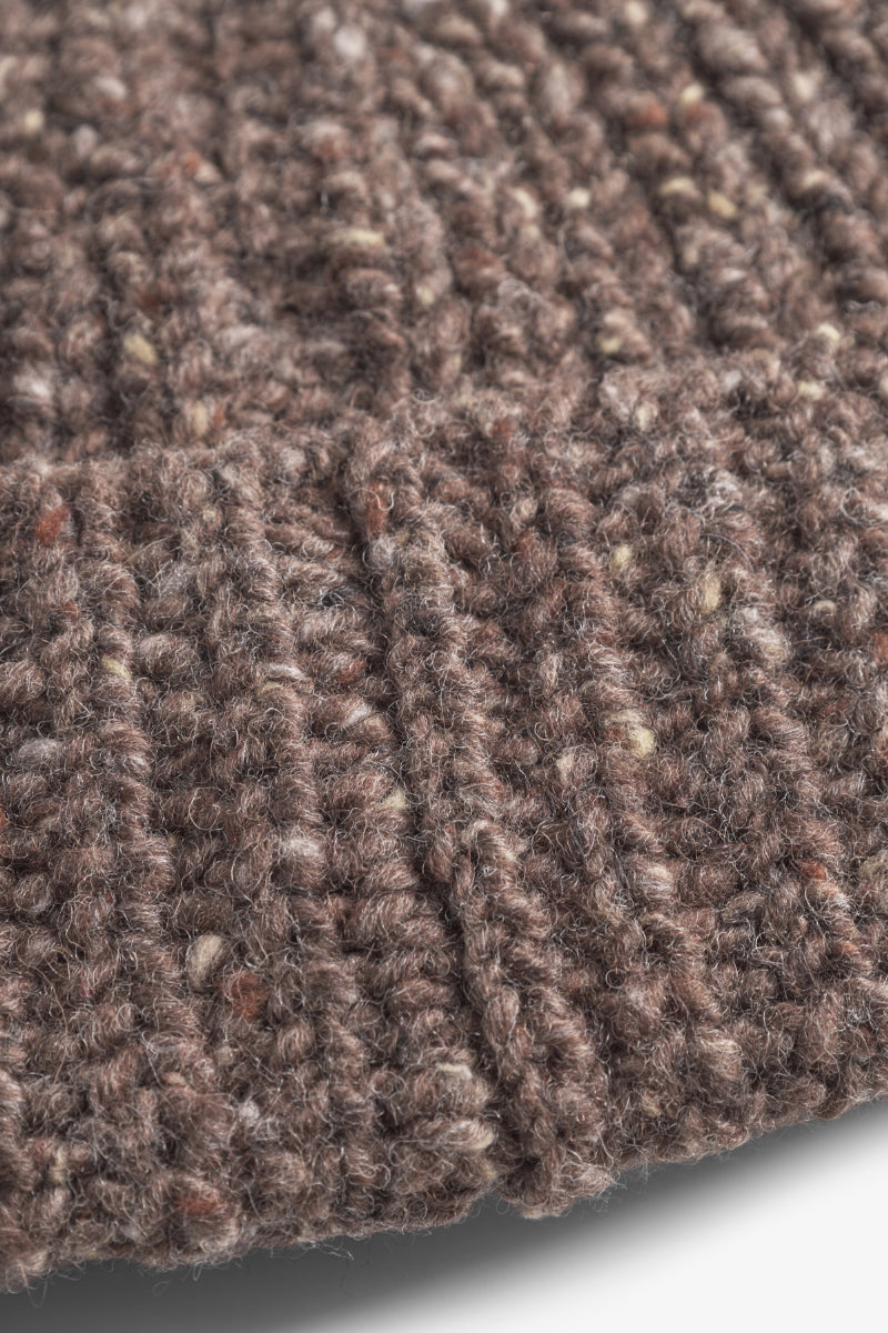 Daniel Donegal Rib Beanie - Seal Brown