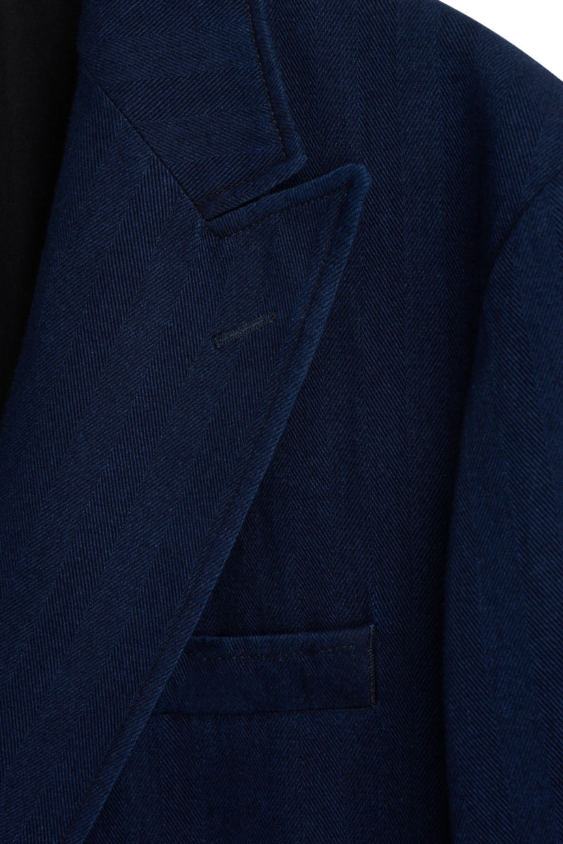 Double Breasted Jacket - Indigo Blue