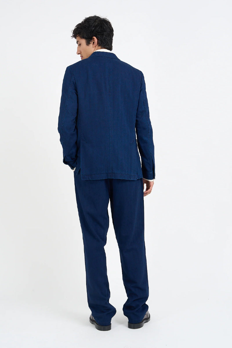 Double Breasted Jacket - Indigo Blue