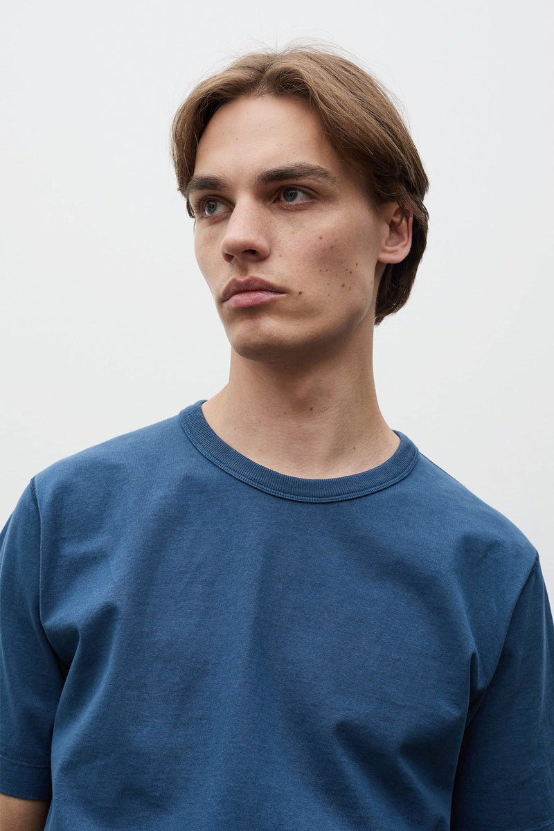 Elmelunde Soft Compact Cotton Tee Shirt - Dark Blue