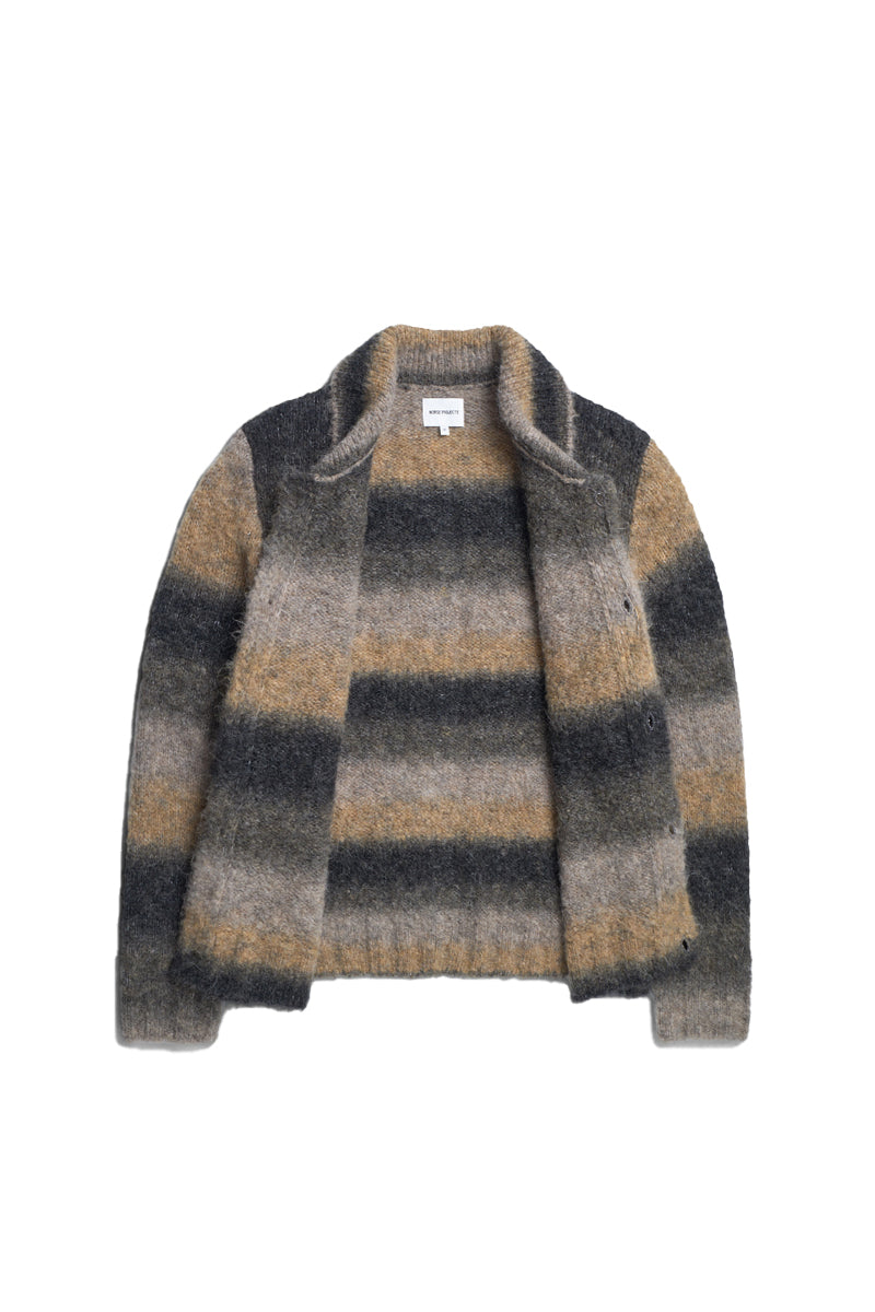 Erik Gradient Alpaca Wool Jacket - Utility Khaki