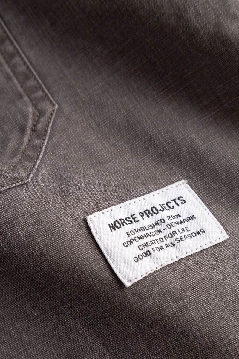 Espevik Faded Pigment Dyed Oversize Utility Shirt - Shale