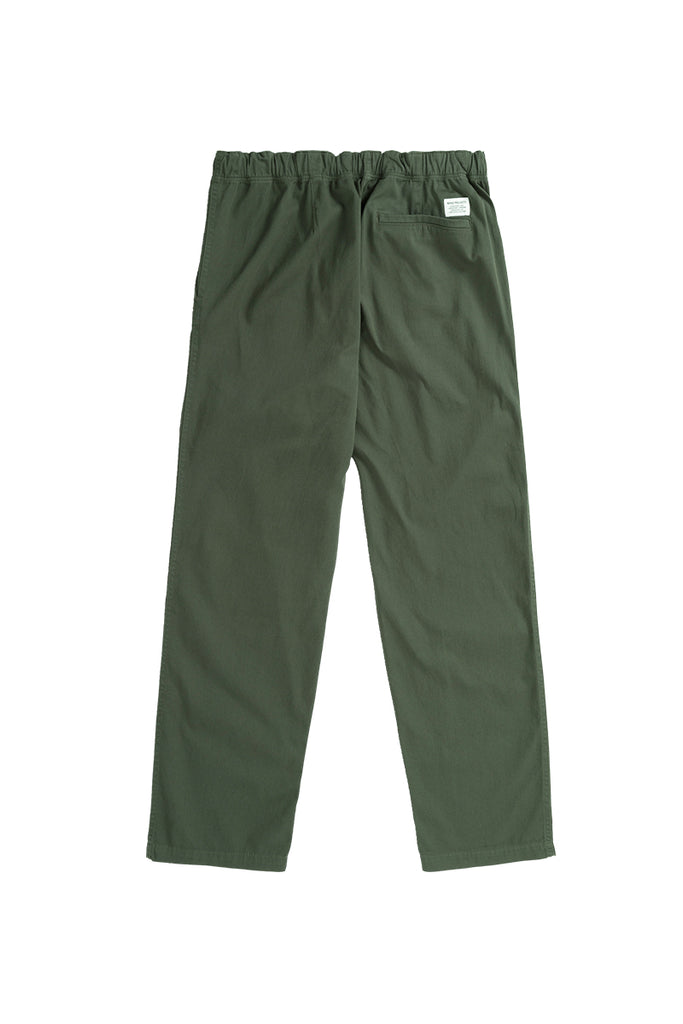 Ezra Relaxed Organic Stretch Twill Trouser - Spruce Green