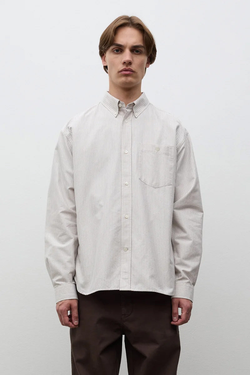 Falster Oversize Oxford BD Shirt - Dark Dust Green