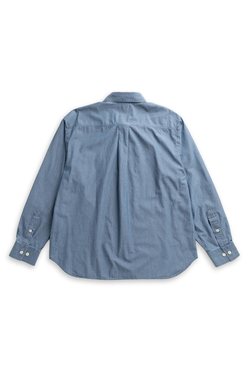 Falster Chambray Oversize Shirt - Dark Blue