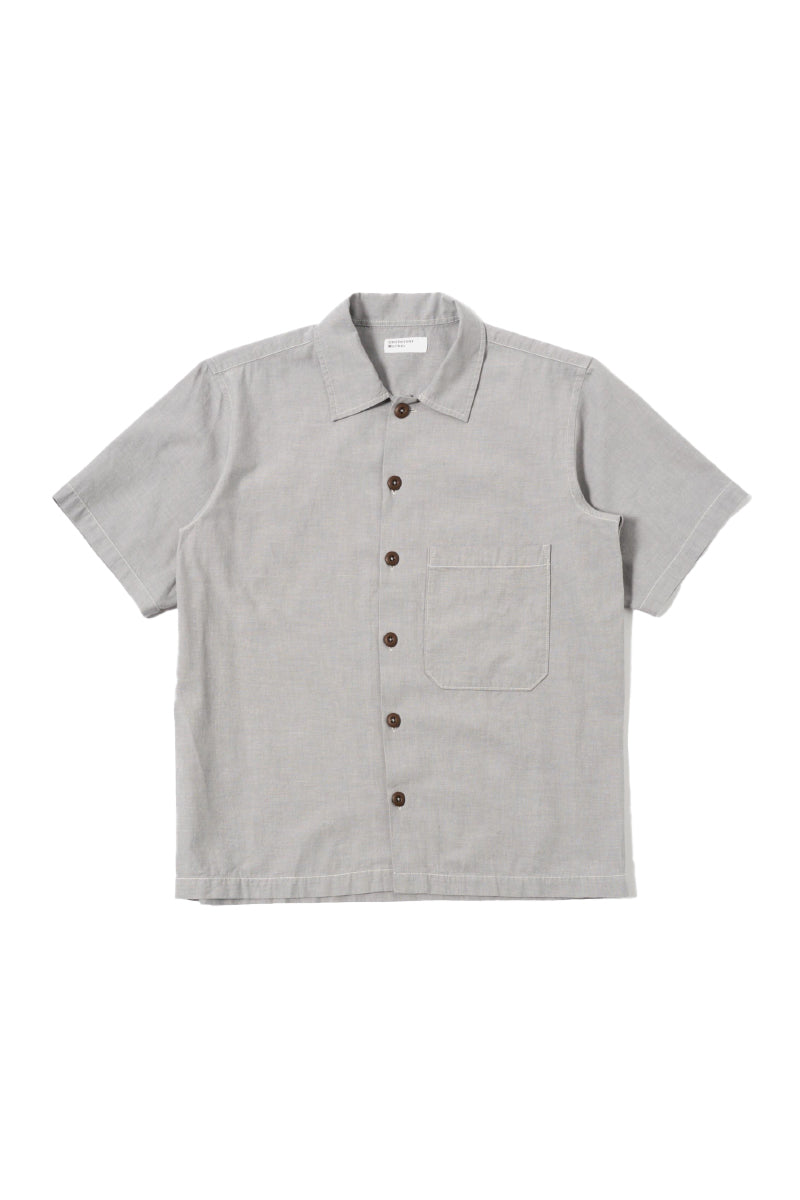 Izumi Cotton Short Sleeve Fatigue Shirt - Grey