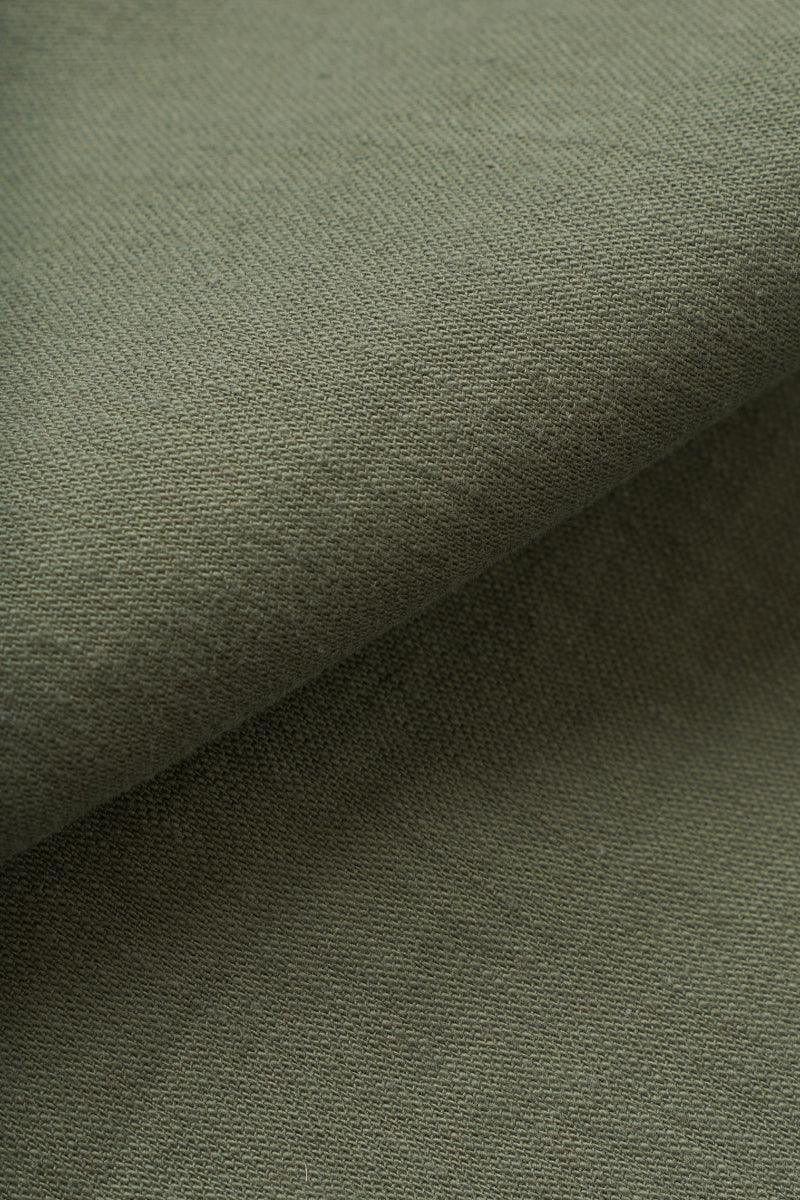 Slub Sateen Fatigue Shirt - Olive
