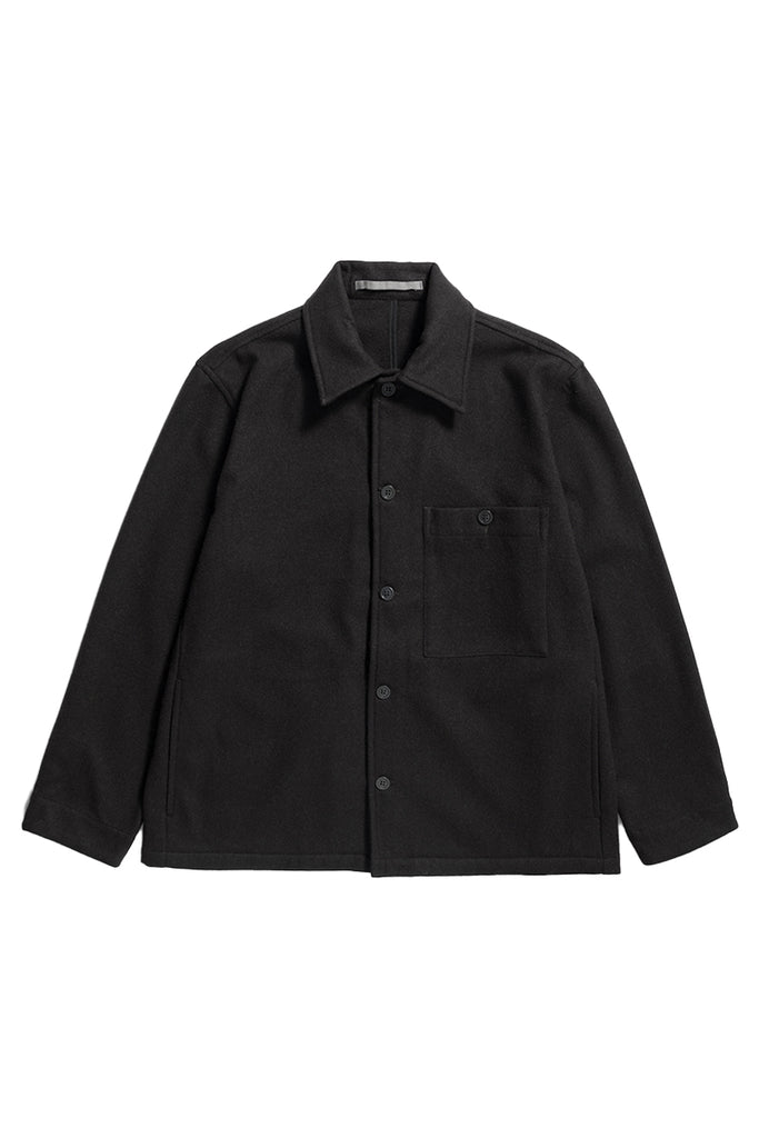 Folke Wool Overshirt - Espresso