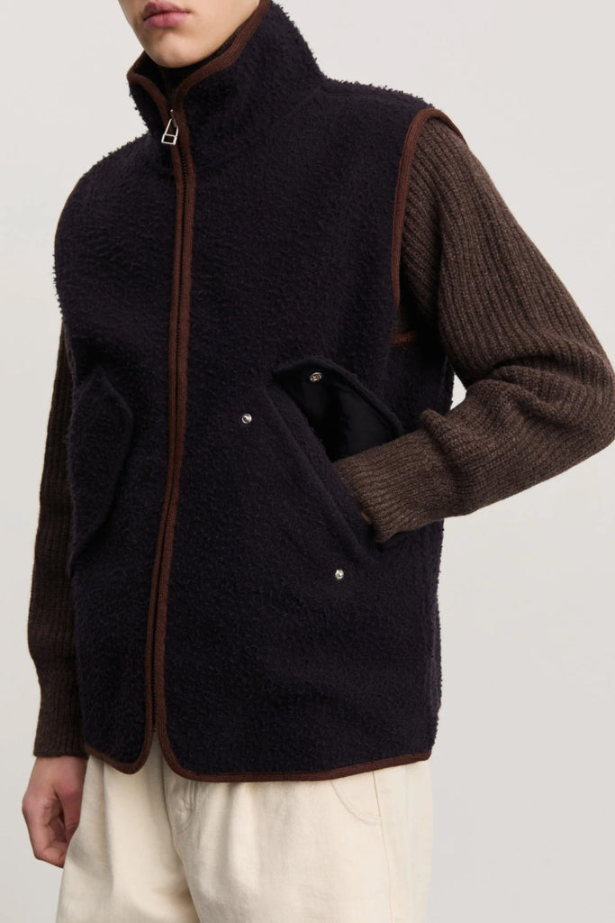 Another Fleece Vest 1.0 - Navy/Brown