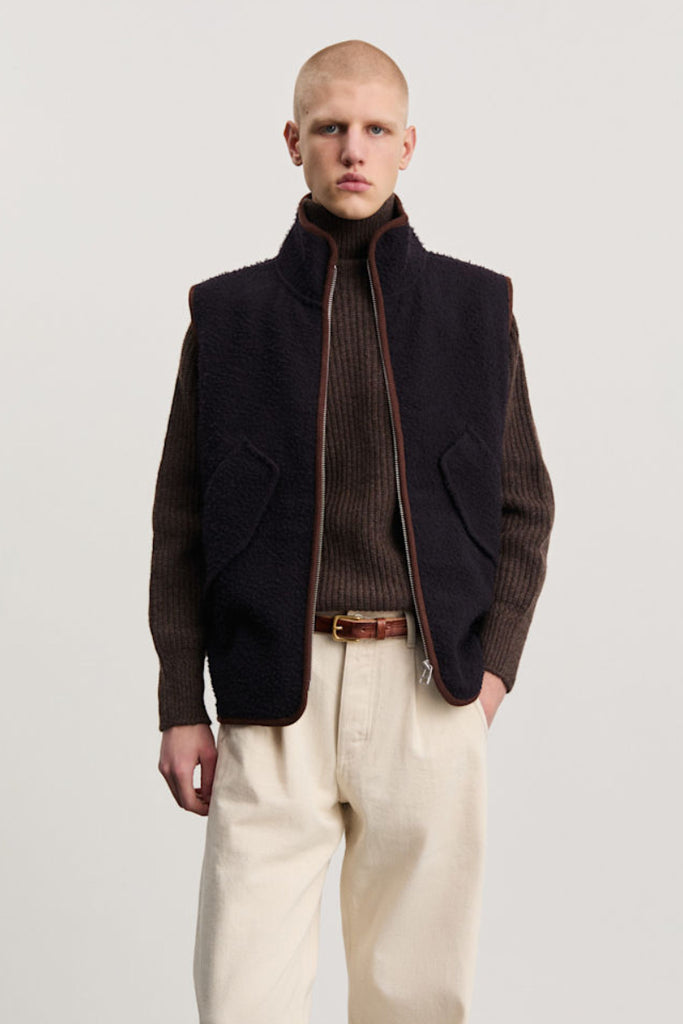 Another Fleece Vest 1.0 - Navy/Brown