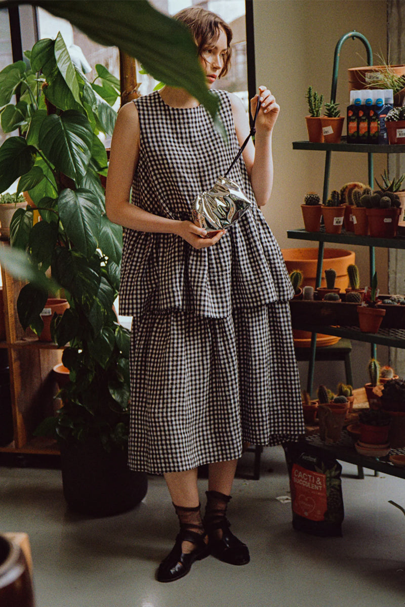 Winnie Skirt - Black & White Gingham