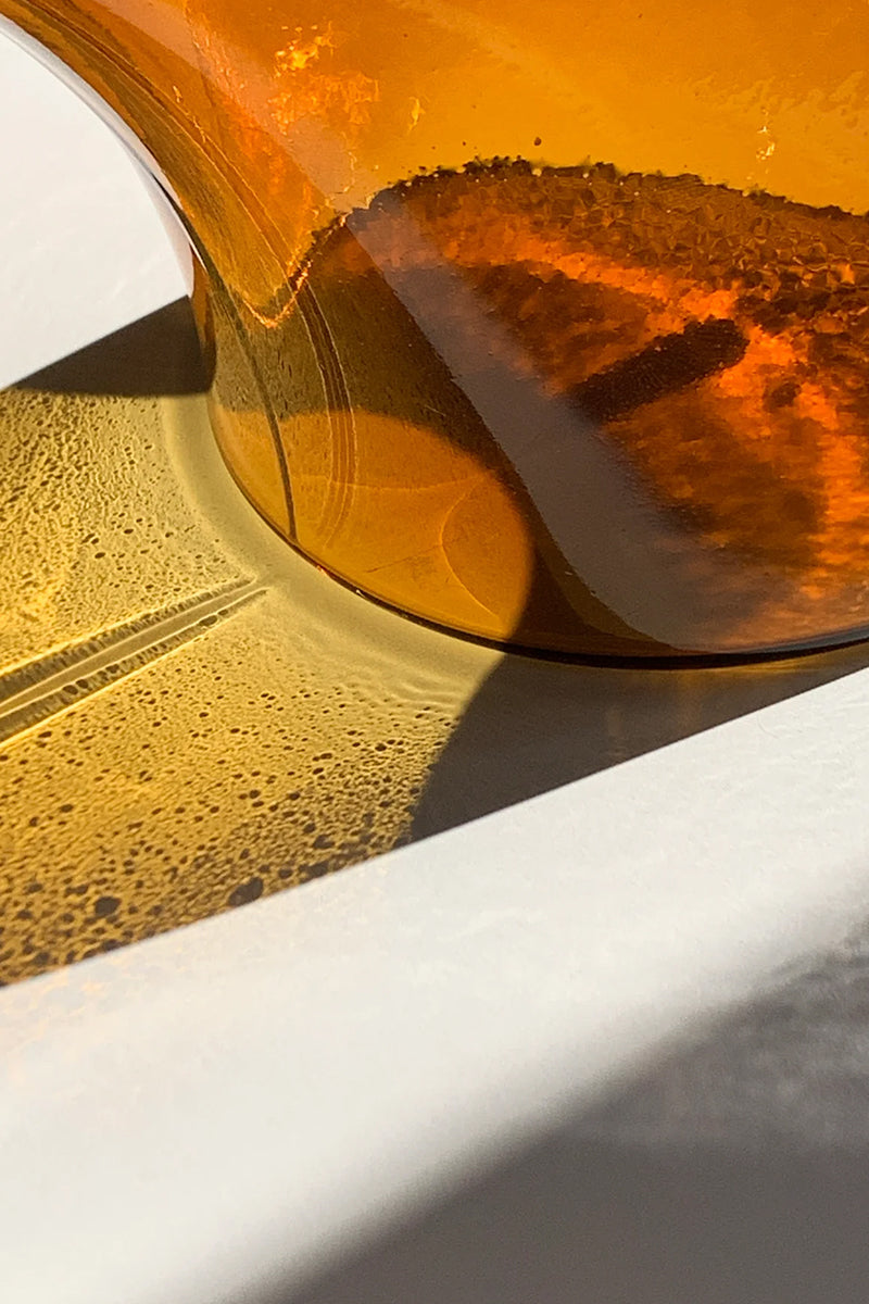 Hot Step - Amber Blown Glass