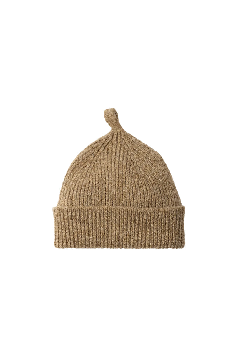 MHL Simple Ribbed Beanie British Wool - Olive