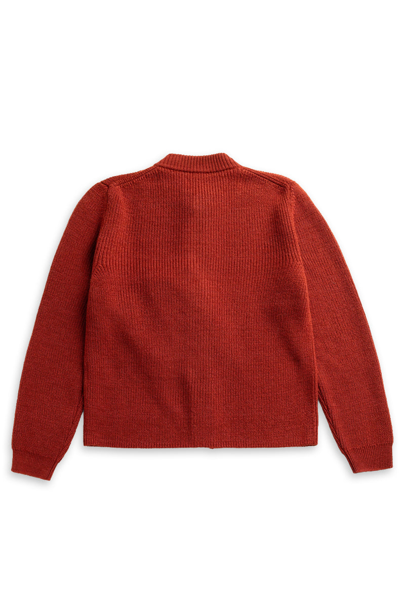 Gullverket Cotton Wool Rib Cardigan - Cowhide