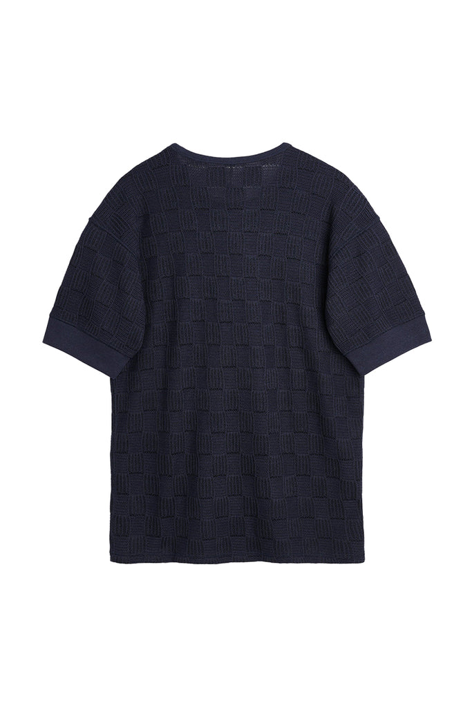 Gym Knitted Tee - Jacquard Navy