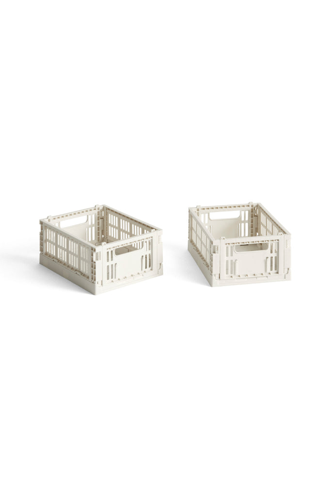HAY Colour Crate Mini - Off White (Set of 2)
