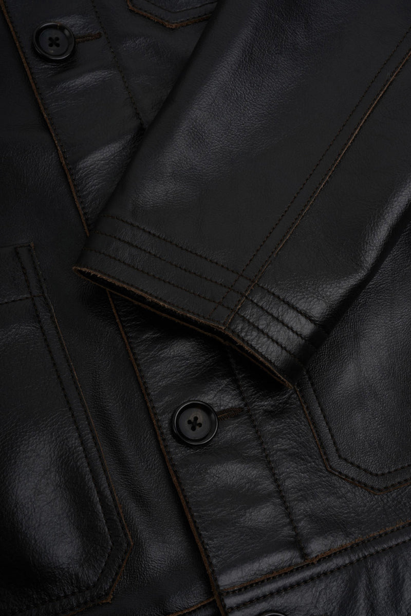 Hardwick Leather Jacket - Black