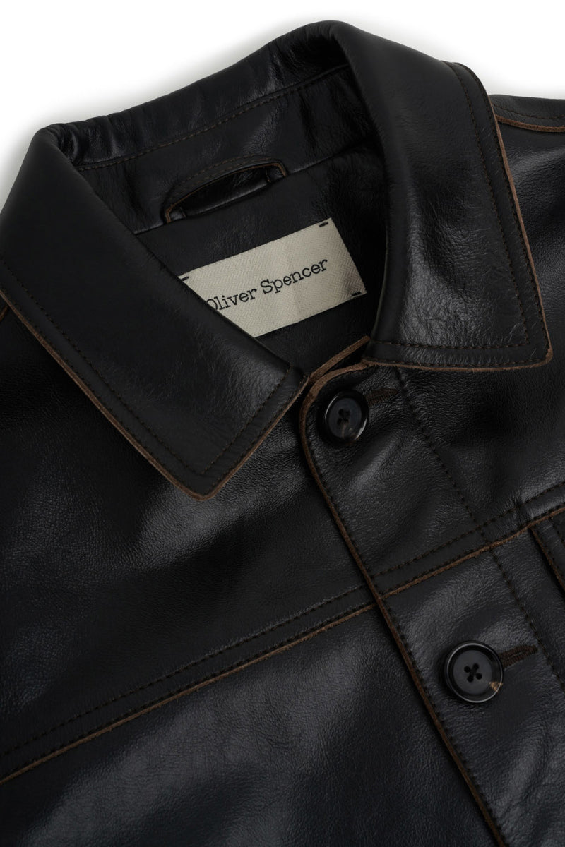 Hardwick Leather Jacket - Black