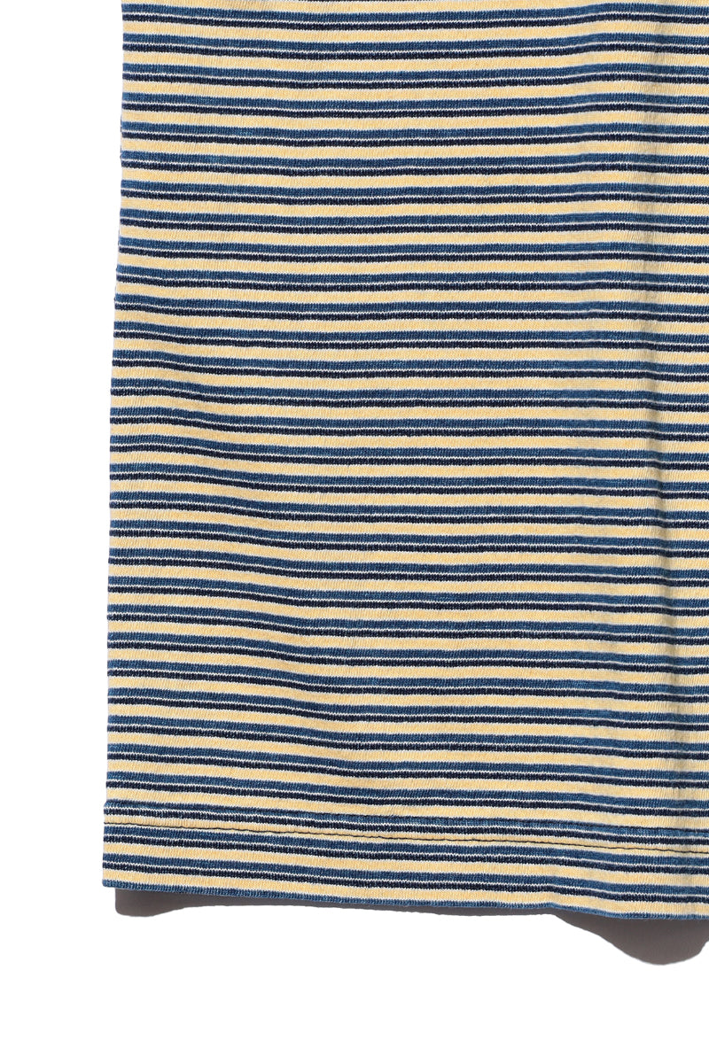 Pocket Tee Indigo Stripe - Yellow