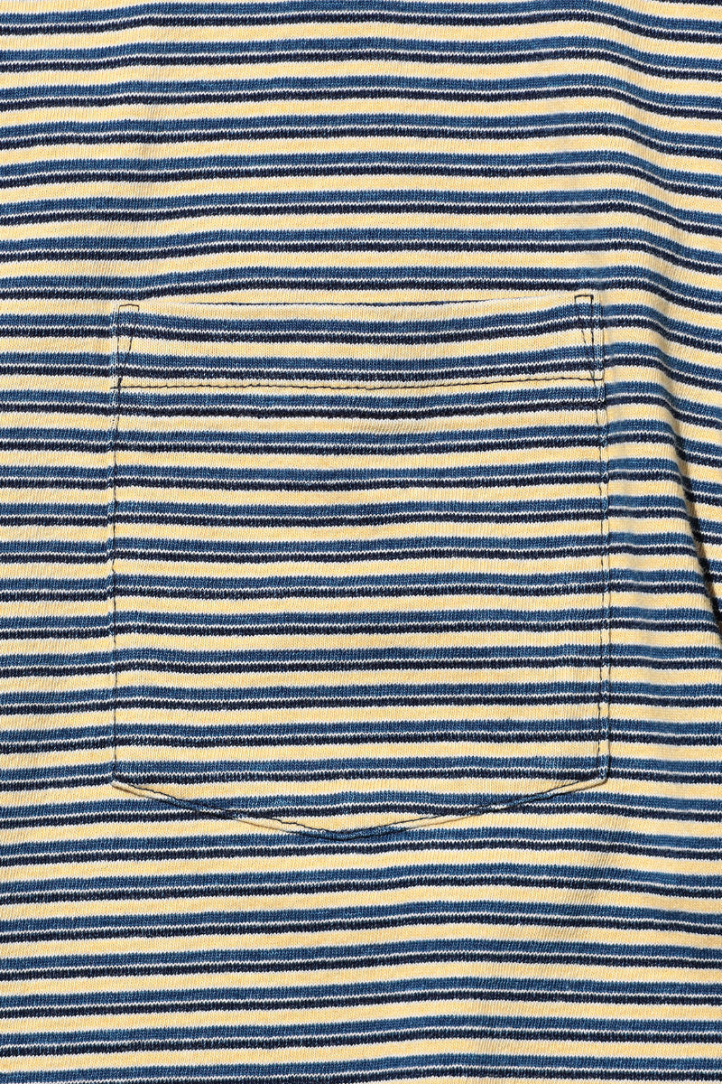 Pocket Tee Indigo Stripe - Yellow