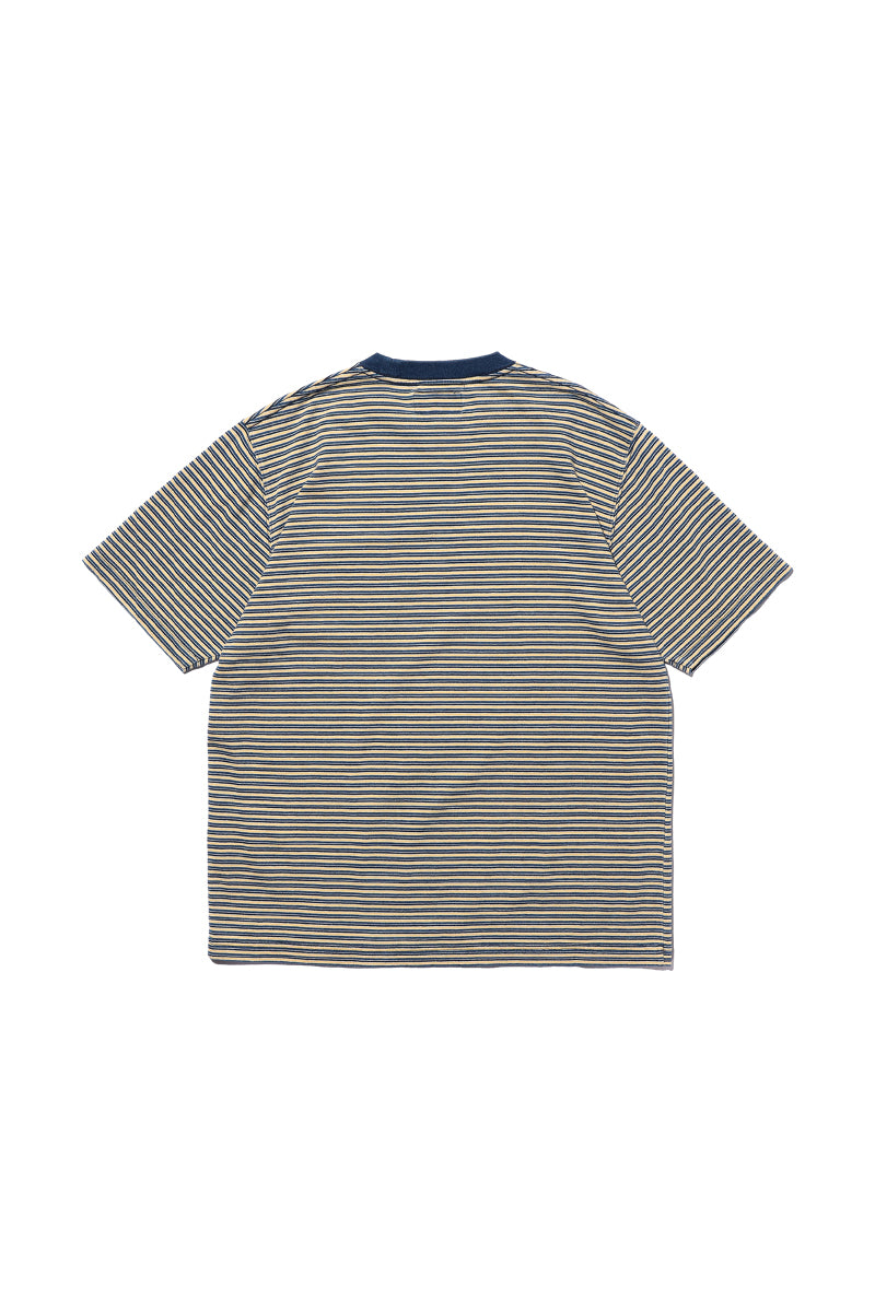 Pocket Tee Indigo Stripe - Yellow