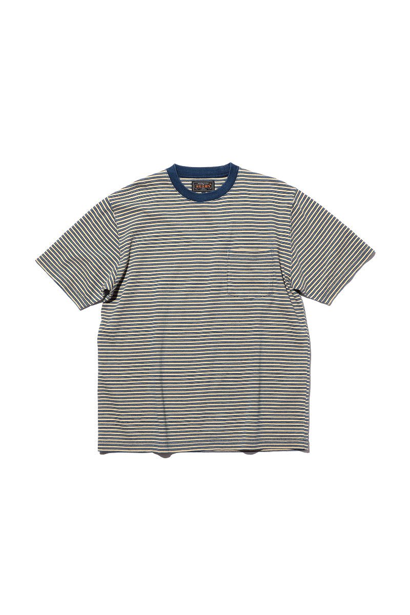 Pocket Tee Indigo Stripe - Yellow