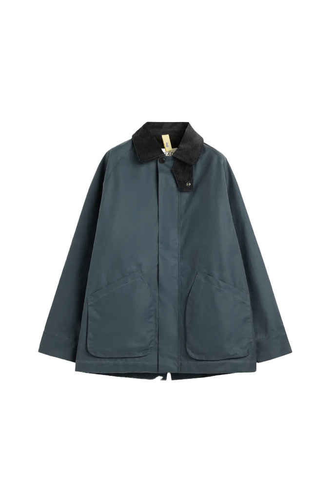 Kit Waxed Jacket - Blue Grey