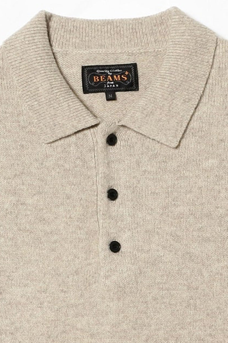 Knit Polo Nep 9G - Beige Multicolour Fleck