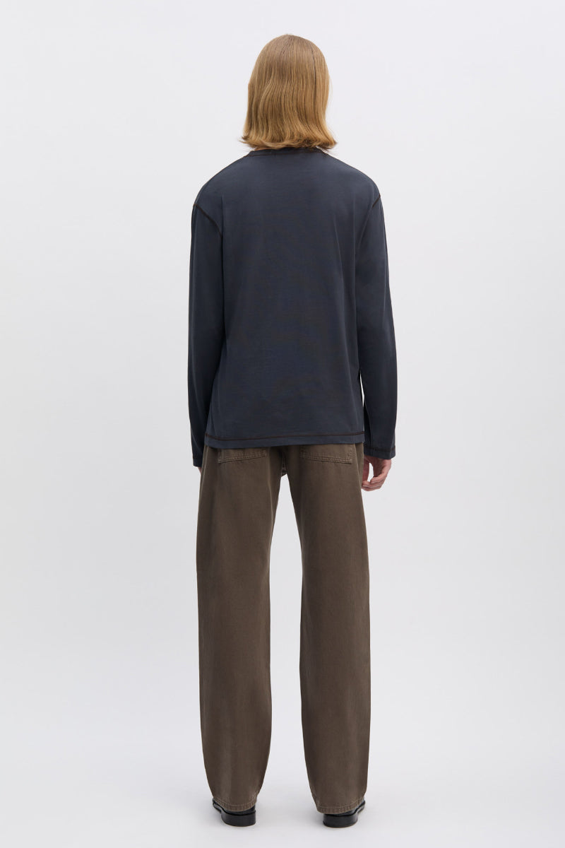 Another Longsleeve Tee Shirt 3.0 - Navy/Brown