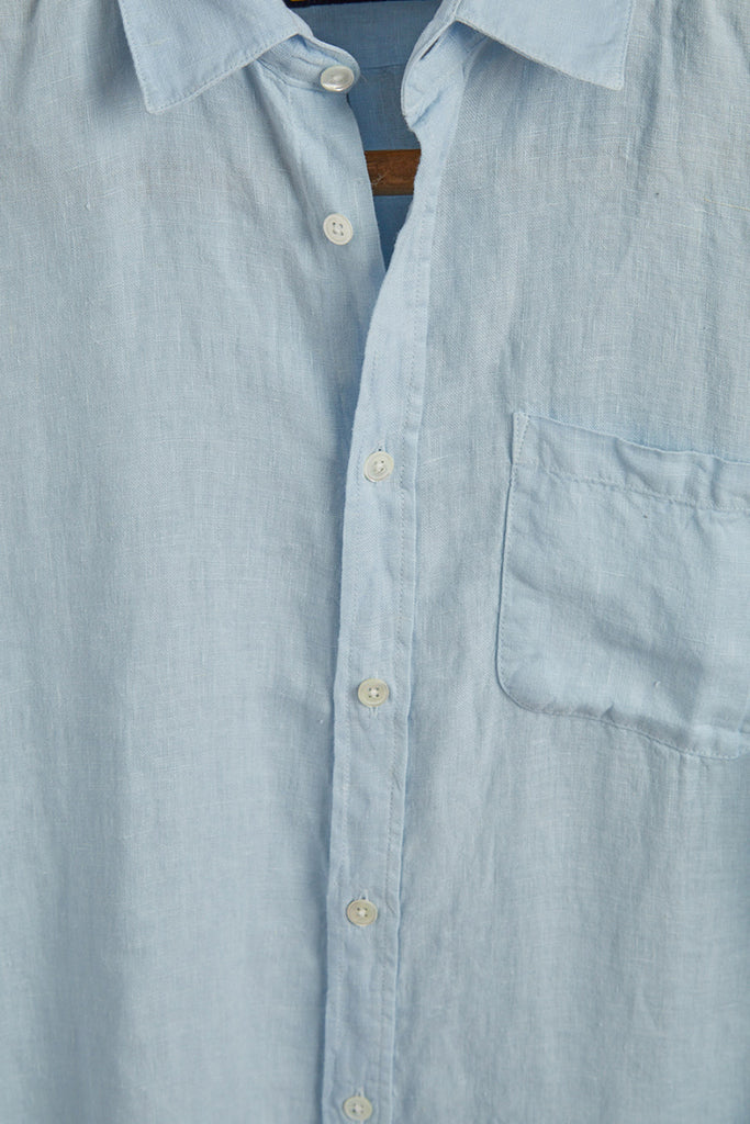 Linen Button Down Shirt - Sky