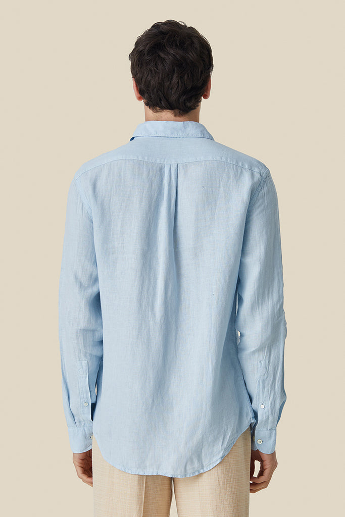 Linen Button Down Shirt - Sky