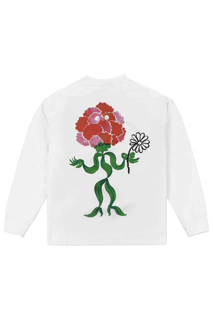 B-Flower Long Sleeve Tee - White