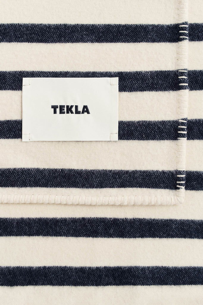 Tekla Lambswool Blanket - Magpie Stripes