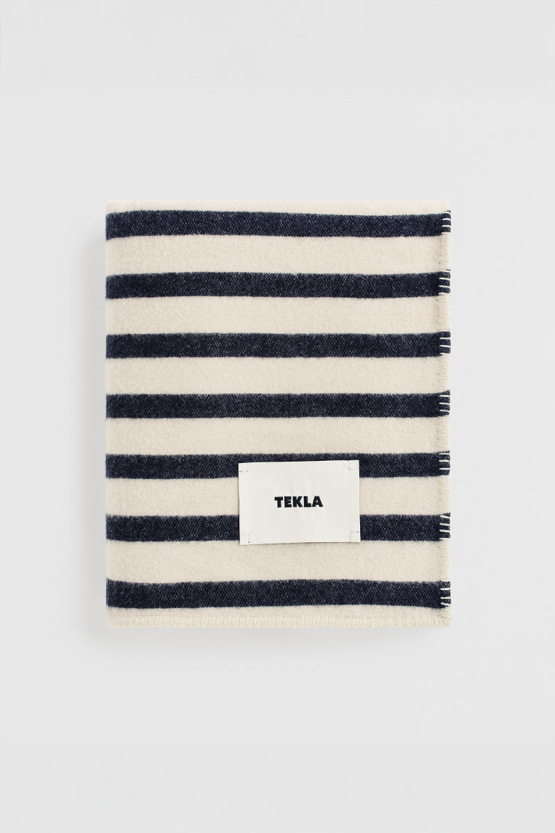 Tekla Lambswool Blanket - Magpie Stripes