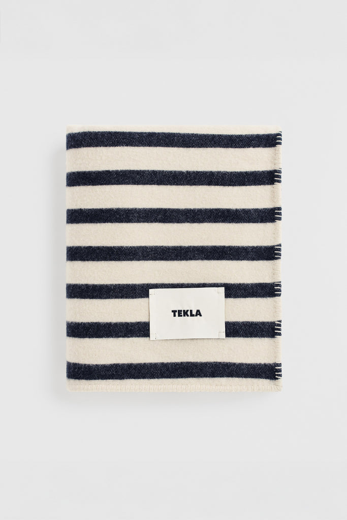 Tekla Lambswool Blanket - Magpie Stripes