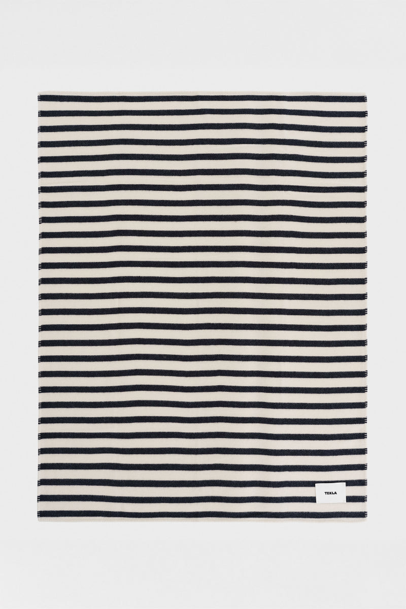 Tekla Lambswool Blanket - Magpie Stripes