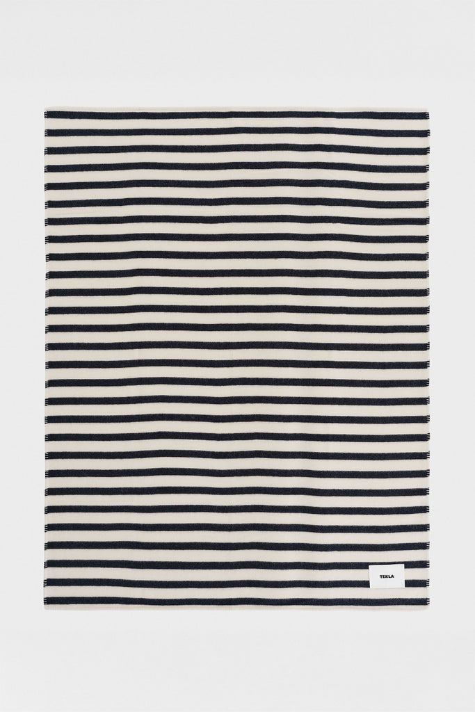 Tekla Lambswool Blanket - Magpie Stripes