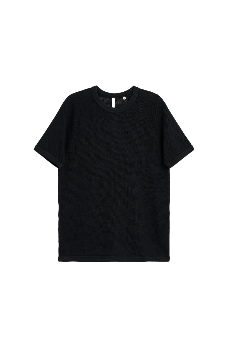 Mesh Raglan Tee - Black