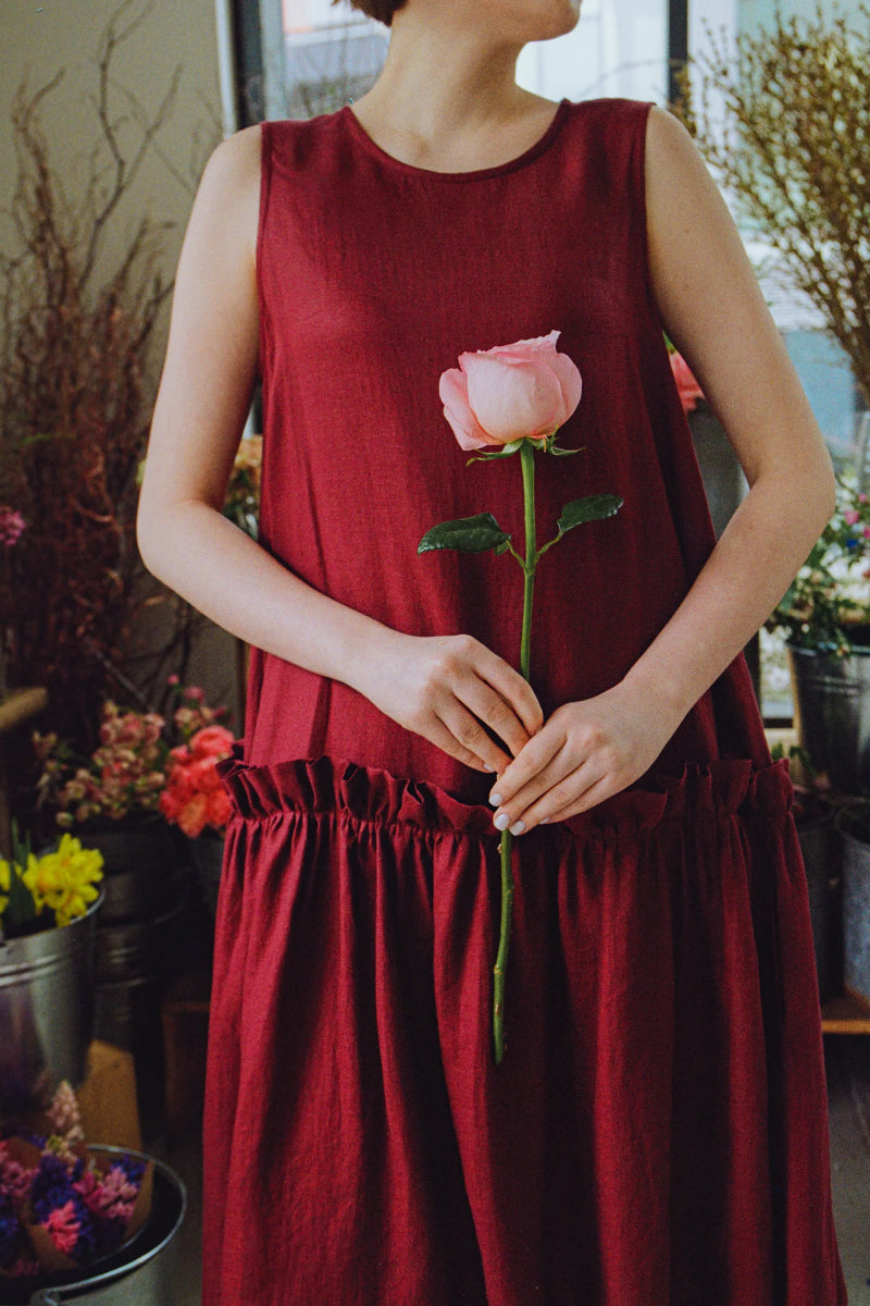 Moon Dress - Dark Cherry