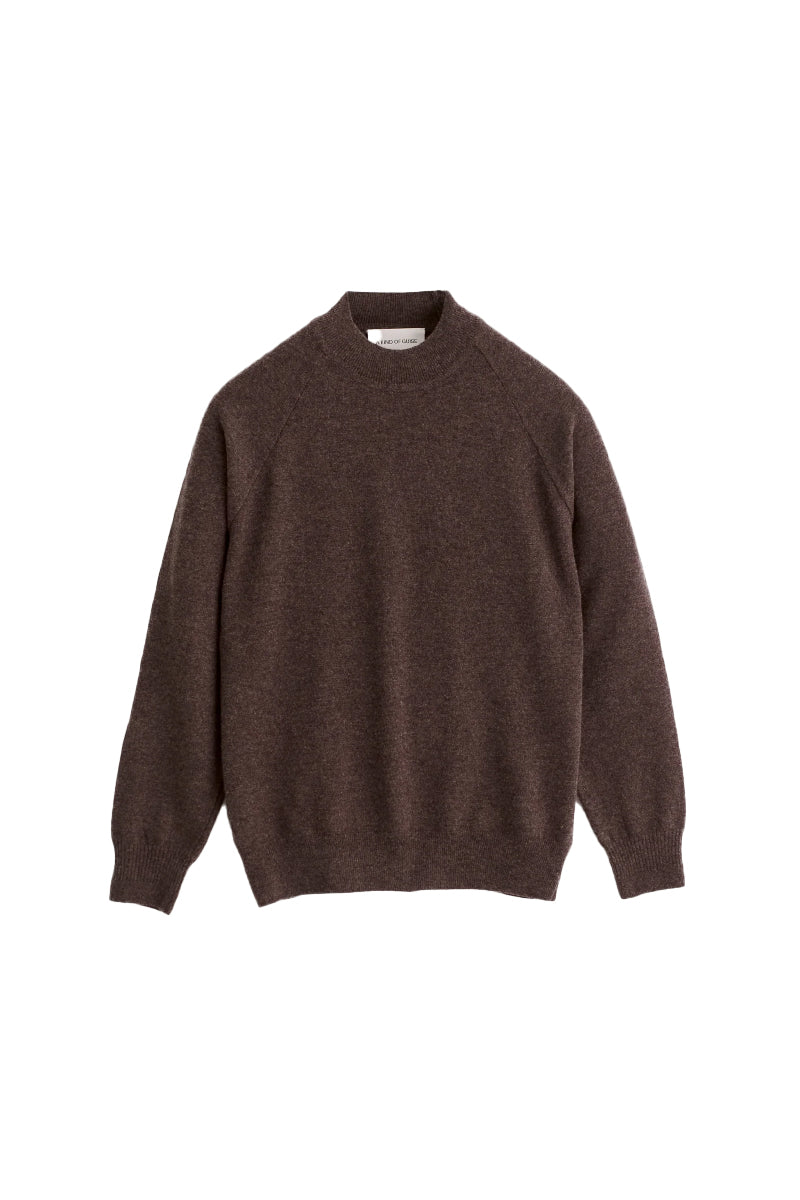Morello Highneck Knit - Brown Melange