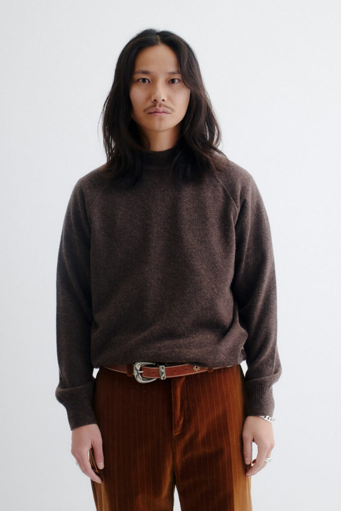 Morello Highneck Knit - Brown Melange