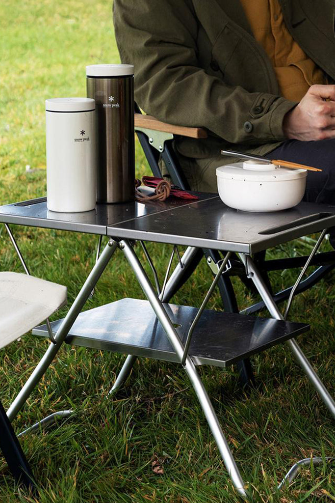Folding Camp Table - Stainless Steel
