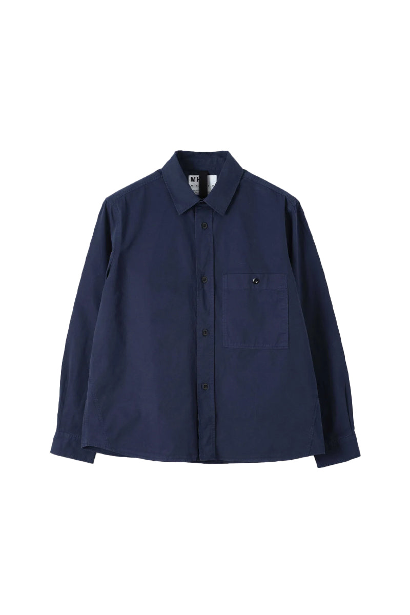 MHL. Overall Shirt Dry Cotton Twill - Midnight