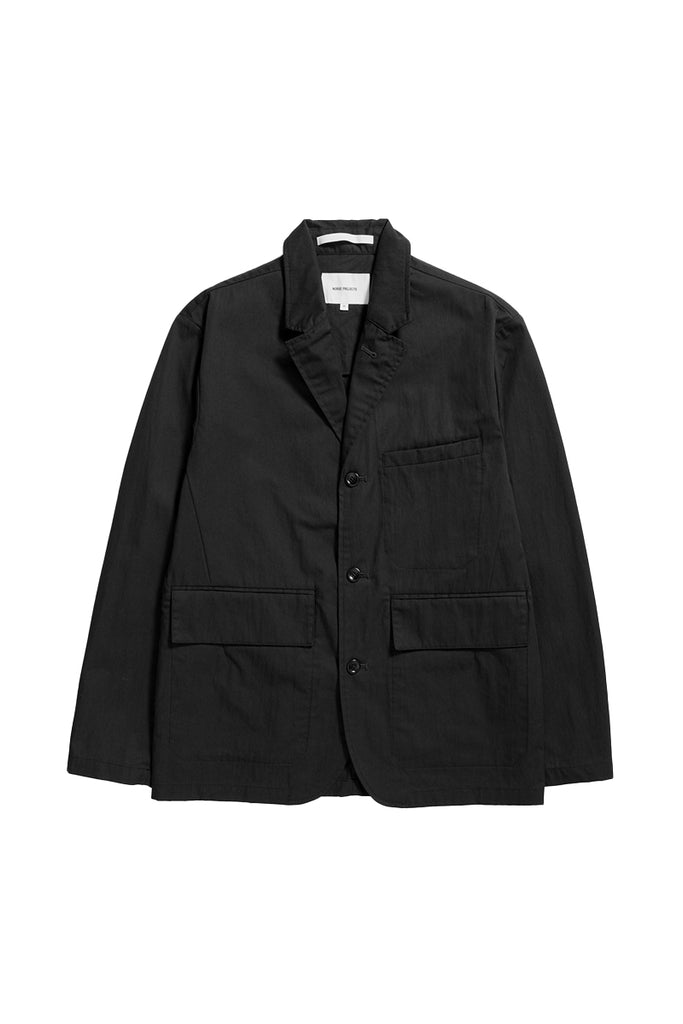 Nilas Fine Broken Twill Work Jacket - Black